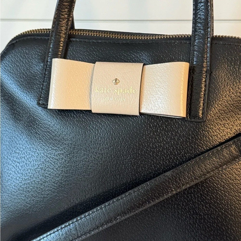 Kate Spade Mattew Street Black Handbag W/ Cross Body Detachable Strap